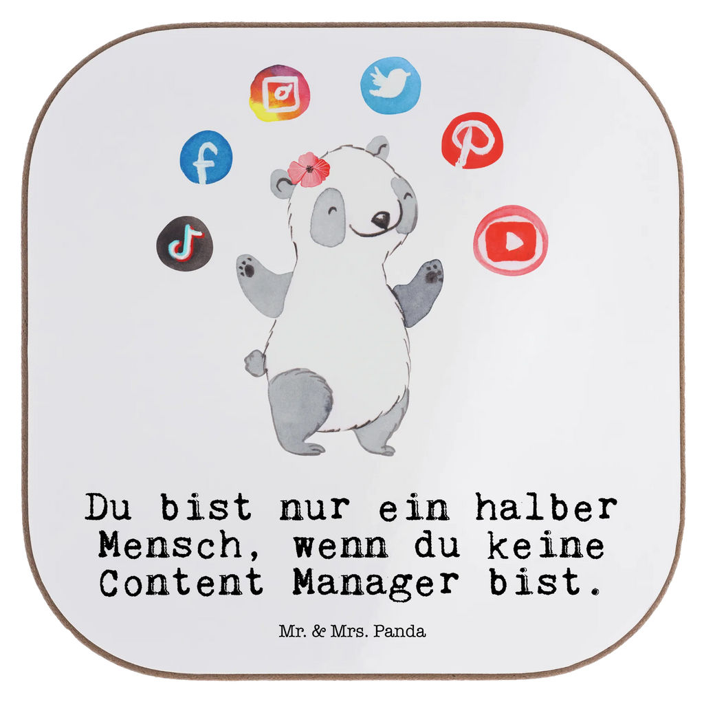 Square coaster Content Manager heart breakfast, gifts, presents, glass coasters, Coasters, party, gift, gift idea, best, farewell gift, passing exam, anniversary, retirement, promotion, job start, sayings, funny, profession