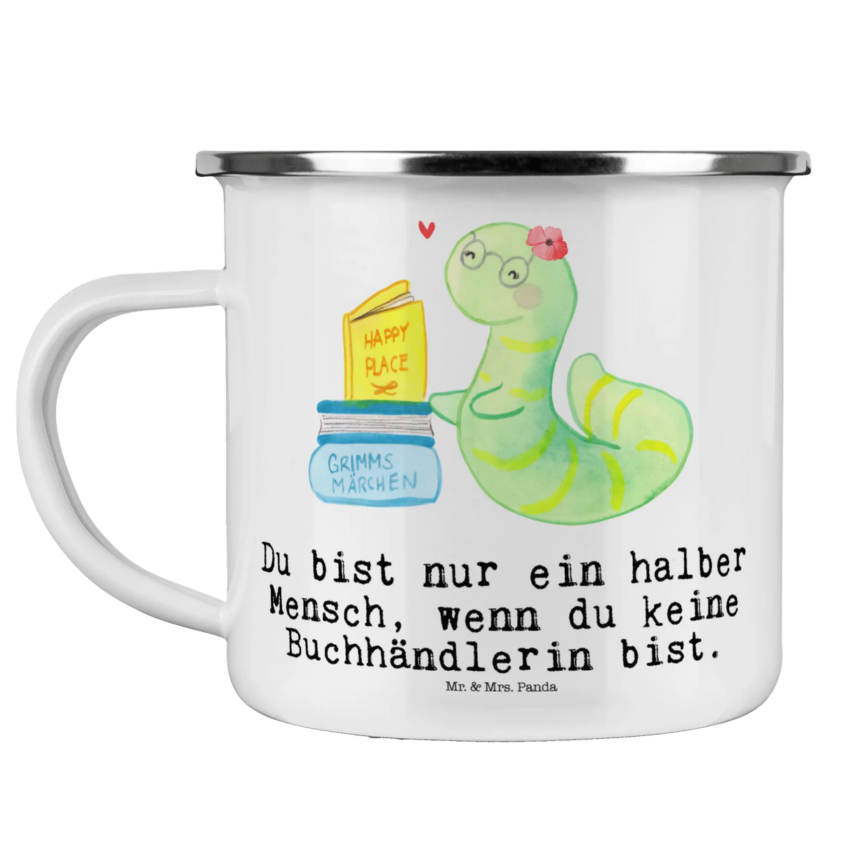 Camping Emaille Tasse Buchhändlerin Herz Campingbecher, Outdoor Tasse, Blechtasse, Teebecher, becher emaille, blechbecher, Emaille Tasse, Emailletasse, Pott, wanderbecher, Motivtasse, Outdoor Becher, outdoortasse, reisetasse, Kaffeepott, Tasse Emaille, Teetasse, wandertasse, Emaille Becher, Reisebecher, emaillebecher, Haferl, Campingtasse, metallbecher, Geschenk, Schenken, Jubiläum, Danke, Dankeschön, Beruf, Ausbildung, Abschied, Rente, Kollege, Kollegin, Arbeitskollege, Mitarbeiter, Firma, Bibliothekarin, Bücherwurm, Buchhandlung, Buchhändlerin, Buchverkäuferin
