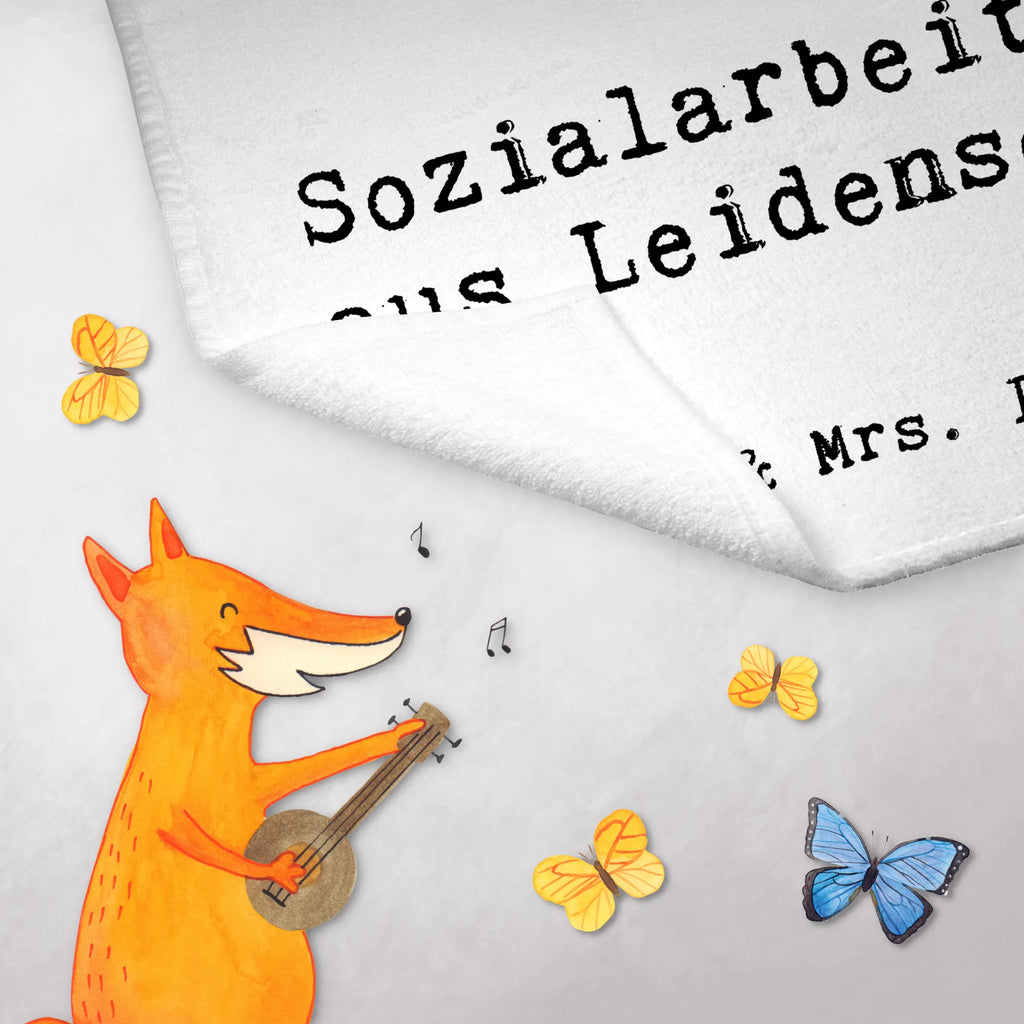 Ręcznik dla gości pracownica socjalna Pasja Zawód, Wykształcenie, Jubileusz, Pożegnanie, Emerytura, Kolega, Koleżanka, Prezent, Dawać, Pracownik, Współpracownik, Firma, Dziękuję, Dziękuję bardzo