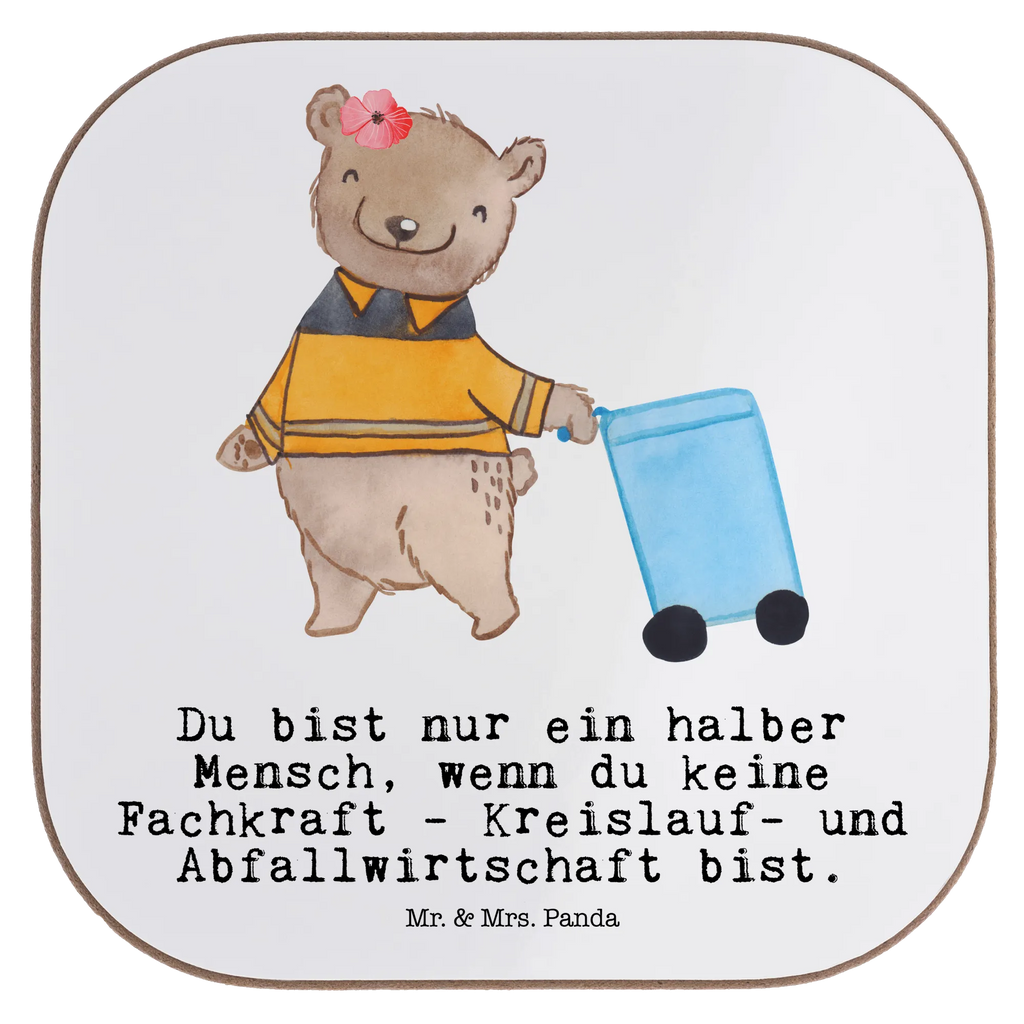 Square coaster Specialist - Circular Economy and Waste Management Heart party, glass coasters, Coasters, presents, gift, breakfast, gifts, gift idea, best, farewell gift, passing exam, anniversary, retirement, promotion, job start, sayings, funny, profession