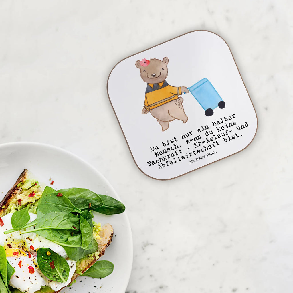 Square coaster Specialist - Circular Economy and Waste Management Heart party, glass coasters, Coasters, presents, gift, breakfast, gifts, gift idea, best, farewell gift, passing exam, anniversary, retirement, promotion, job start, sayings, funny, profession