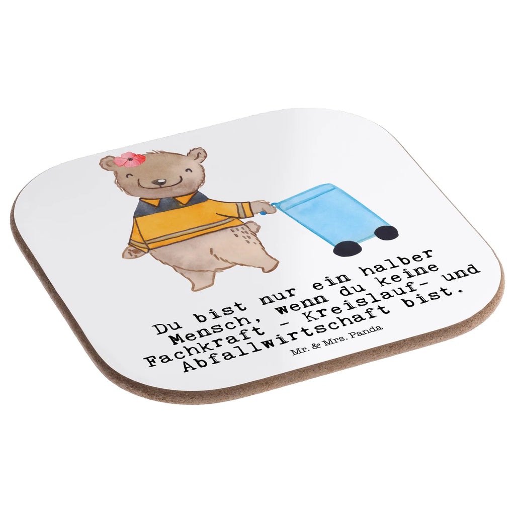 Square coaster Specialist - Circular Economy and Waste Management Heart party, glass coasters, Coasters, presents, gift, breakfast, gifts, gift idea, best, farewell gift, passing exam, anniversary, retirement, promotion, job start, sayings, funny, profession