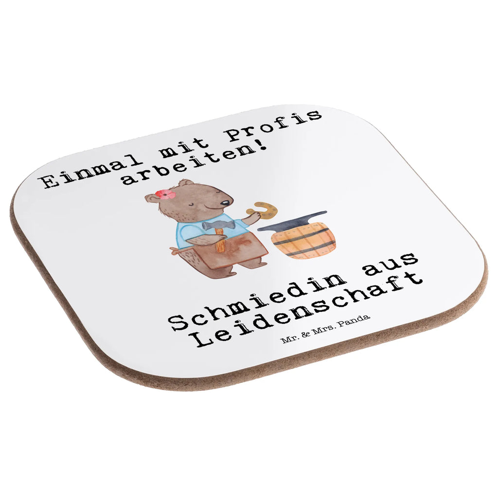 Square coaster female blacksmith Passion gift, breakfast, Coasters, gifts, presents, glass coasters, party, gift idea, best, farewell gift, passing exam, anniversary, retirement, promotion, job start, sayings, funny, profession