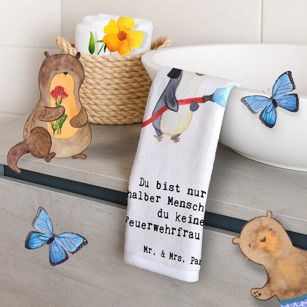 Guest towel Firewoman Heart guest towels, towel, Guest towel, hand towels, 50 x 30, gift, gift idea, best, farewell gift, passing exam, anniversary, retirement, promotion, job start, sayings, funny, profession