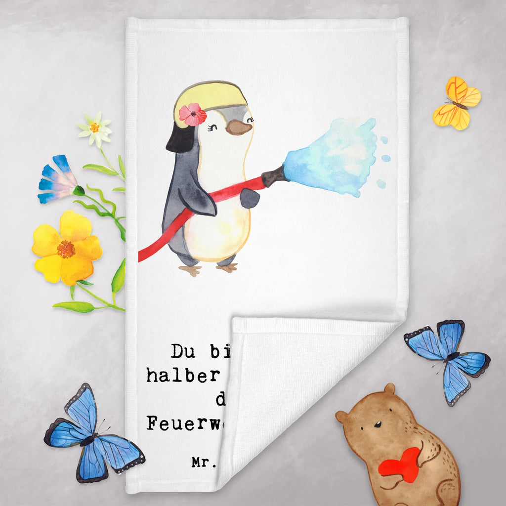 Guest towel Firewoman Heart guest towels, towel, Guest towel, hand towels, 50 x 30, gift, gift idea, best, farewell gift, passing exam, anniversary, retirement, promotion, job start, sayings, funny, profession