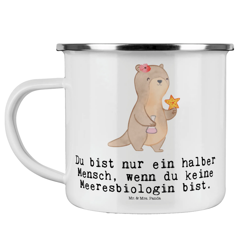Kempingowy kubek emaliowany biolożka morska serce Zawód, Wykształcenie, Jubileusz, Pożegnanie, Emerytura, Kolega, Koleżanka, Prezent, Dawać, Pracownik, Współpracownik, Firma, Dziękuję, Dziękuję bardzo
