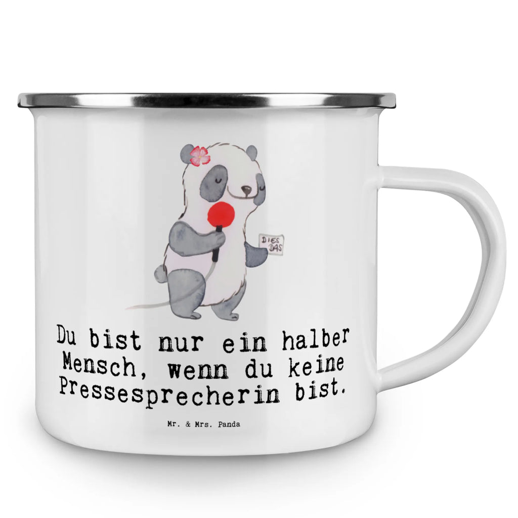 Camping Emaille Tasse Pressesprecherin mit Herz Kaffeebecher, wandertasse, Emailletasse, Reisebecher, blechbecher, Tasse Emaille, Tasse, Campingtasse, reisetasse, Emaille Becher, becher emaille, Teebecher, Becher, Kaffeetasse, metallbecher, Metalltasse, Campingbecher, Trinkbecher, wanderbecher, emaillebecher, Emaille Tasse, Teetasse, Blechtasse, Pott, Geschenk, Schenken, Jubiläum, Danke, Dankeschön, Beruf, Ausbildung, Abschied, Rente, Kollege, Kollegin, Arbeitskollege, Mitarbeiter, Firma