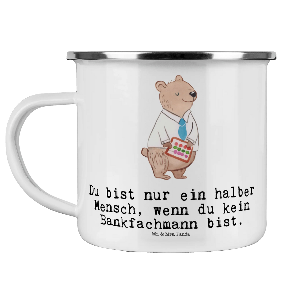 Camping Emaille Tasse Bankfachmann Herz outdoortasse, Outdoor Becher, Pott, Reisebecher, Teebecher, blechbecher, wanderbecher, reisetasse, Emailletasse, Outdoor Tasse, Kaffeepott, Haferl, Teetasse, metallbecher, Campingtasse, Motivtasse, becher emaille, Emaille Becher, Emaille Tasse, wandertasse, Blechtasse, Tasse Emaille, Campingbecher, emaillebecher, Geschenk, Schenken, Jubiläum, Danke, Dankeschön, Beruf, Ausbildung, Abschied, Rente, Kollege, Kollegin, Arbeitskollege, Mitarbeiter, Firma, Bankberater, Bänker, Bankfachmann, Bankangestellter