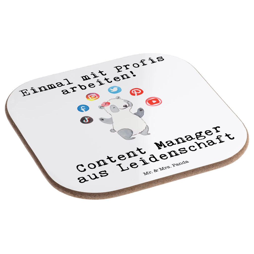 Square coaster Content Manager Passion glass coasters, presents, gift, gifts, party, breakfast, Coasters, gift idea, best, farewell gift, passing exam, anniversary, retirement, promotion, job start, sayings, funny, profession