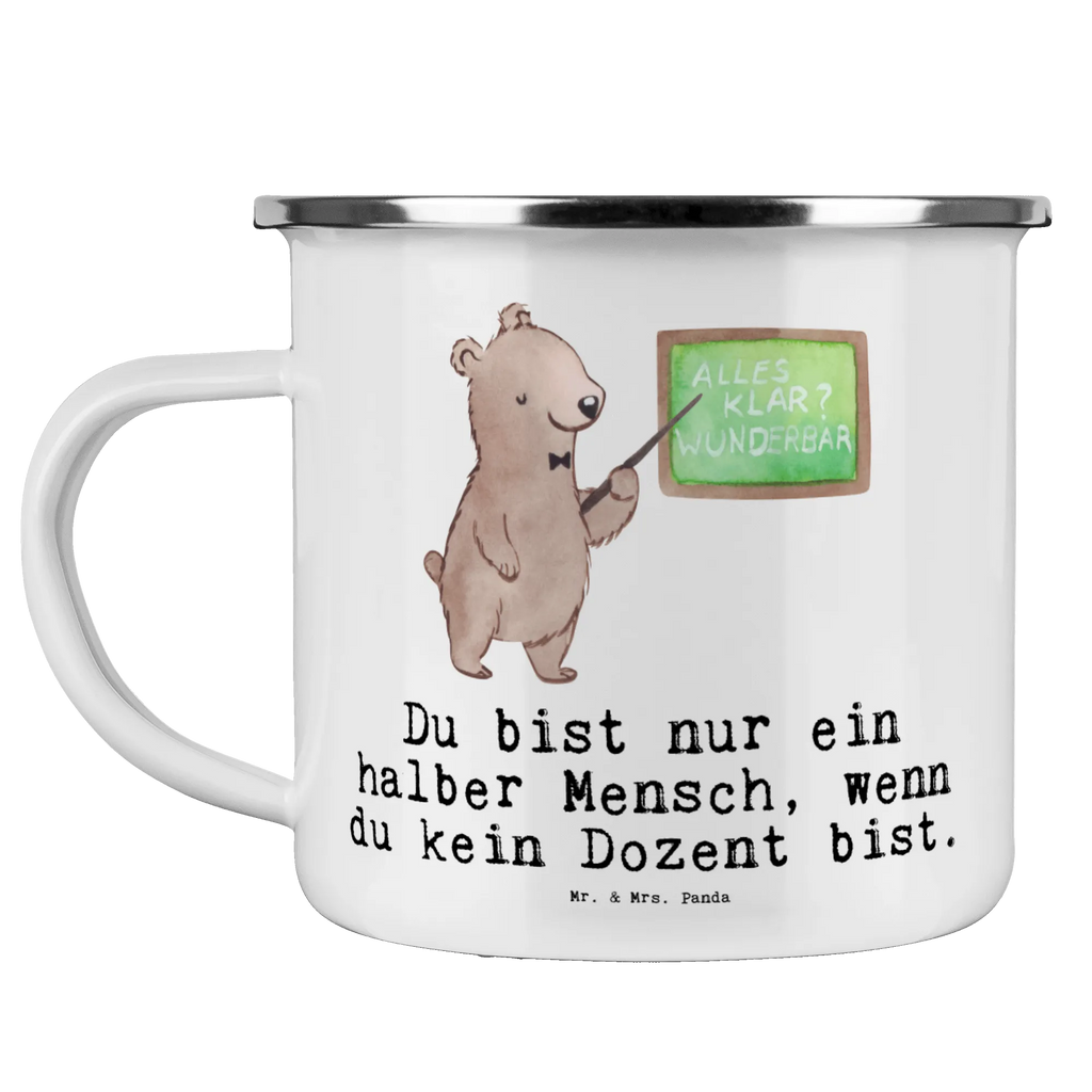 Kempingowy kubek emaliowany wykładowca serce Zawód, Wykształcenie, Jubileusz, Pożegnanie, Emerytura, Kolega, Koleżanka, Prezent, Dawać, Pracownik, Współpracownik, Firma, Dziękuję, Dziękuję bardzo