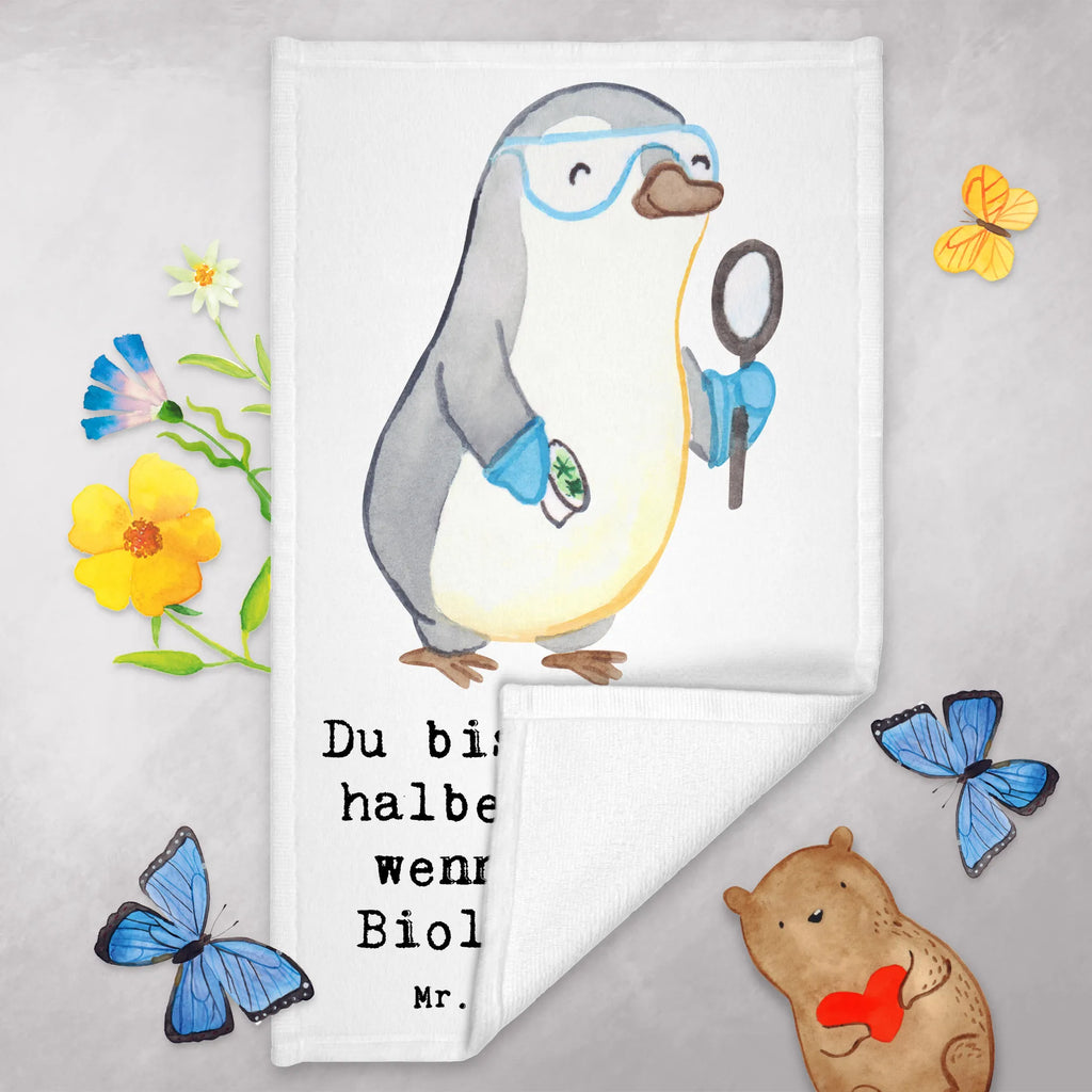 Guest towel biologist Heart 50 x 30, towel, guest towels, Guest towel, hand towels, gift, gift idea, best, farewell gift, passing exam, anniversary, retirement, promotion, job start, sayings, funny, profession