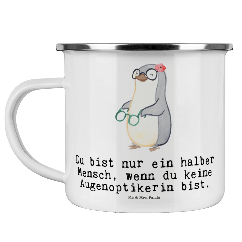 Camping Emaille Tasse Augenoptikerin mit Herz Blechtasse, wanderbecher, wandertasse, Trinkbecher, emaillebecher, Kaffeetasse, Campingtasse, Campingbecher, becher emaille, blechbecher, Kaffeebecher, Emaille Becher, Metalltasse, Teetasse, reisetasse, Emaille Tasse, metallbecher, Teebecher, Tasse, Becher, Reisebecher, Pott, Tasse Emaille, Emailletasse, Geschenk, Schenken, Jubiläum, Danke, Dankeschön, Beruf, Ausbildung, Abschied, Rente, Kollege, Kollegin, Arbeitskollege, Mitarbeiter, Firma, Optikerin, Optometristin, Eröffnung, Brillengeschäft, Augenoptikerin, Augenärztin, Brillenverkäuferin