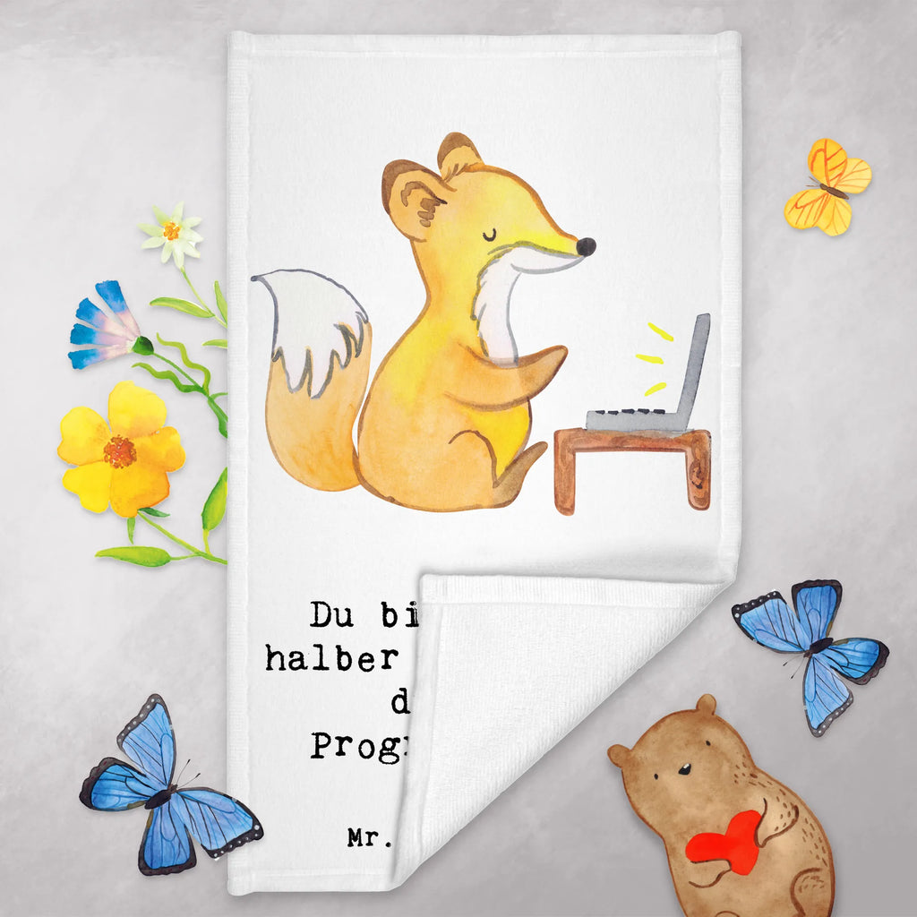 Guest towel Programmer Heart towel, guest towels, Guest towel, 50 x 30, hand towels, gift, gift idea, best, farewell gift, passing exam, anniversary, retirement, promotion, job start, sayings, funny, profession