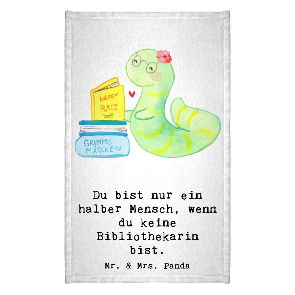 Guest towel Librarian Heart guest towels, hand towels, towel, Guest towel, 50 x 30, gift, gift idea, best, farewell gift, passing exam, anniversary, retirement, promotion, job start, sayings, funny, profession