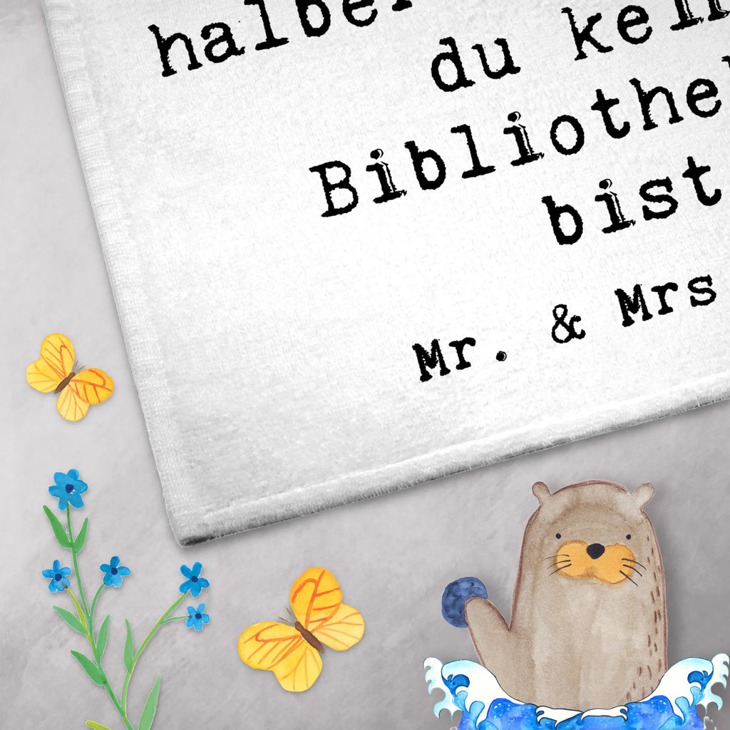 Guest towel Librarian Heart guest towels, hand towels, towel, Guest towel, 50 x 30, gift, gift idea, best, farewell gift, passing exam, anniversary, retirement, promotion, job start, sayings, funny, profession