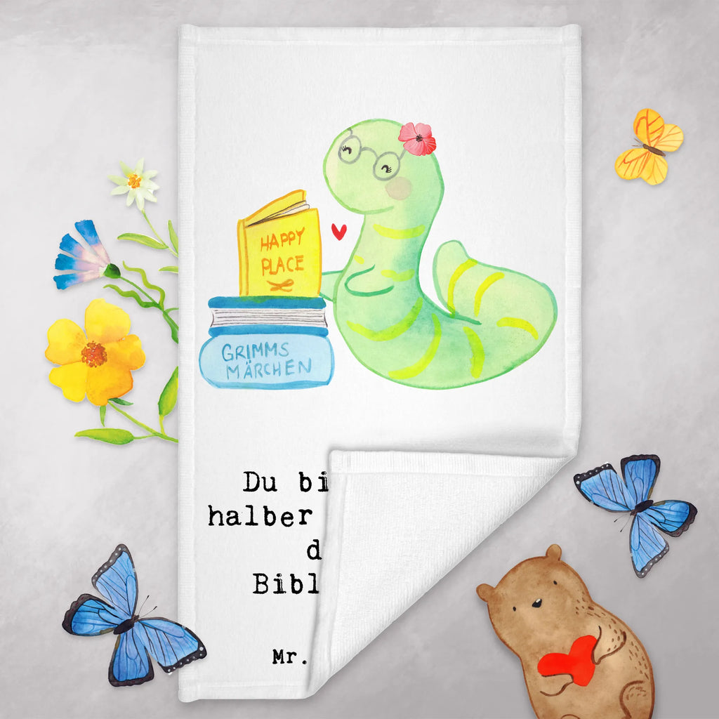 Guest towel Librarian Heart guest towels, hand towels, towel, Guest towel, 50 x 30, gift, gift idea, best, farewell gift, passing exam, anniversary, retirement, promotion, job start, sayings, funny, profession