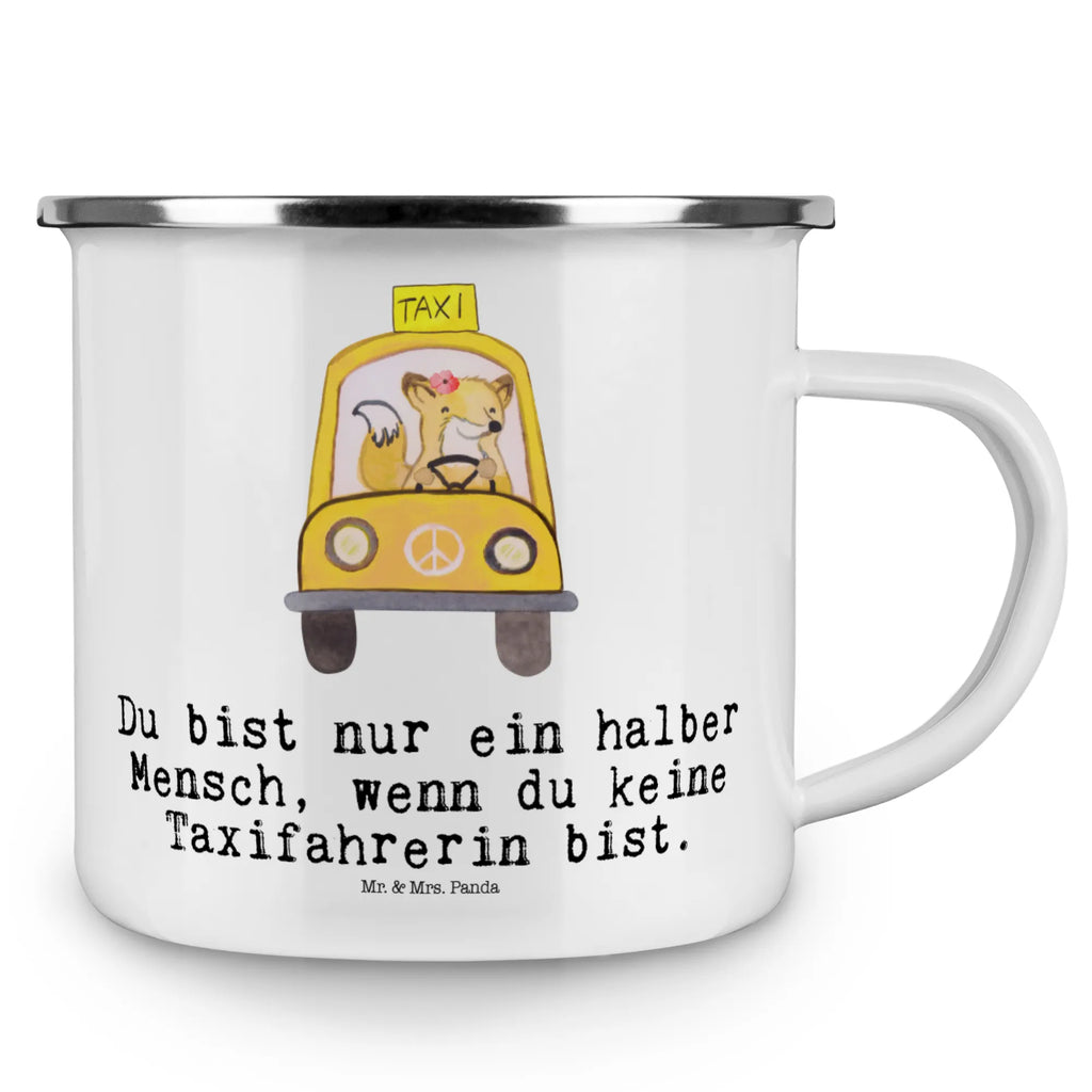 Kempingowy kubek emaliowany taxistka serce Zawód, Wykształcenie, Jubileusz, Pożegnanie, Emerytura, Kolega, Koleżanka, Prezent, Dawać, Pracownik, Współpracownik, Firma, Dziękuję, Dziękuję bardzo