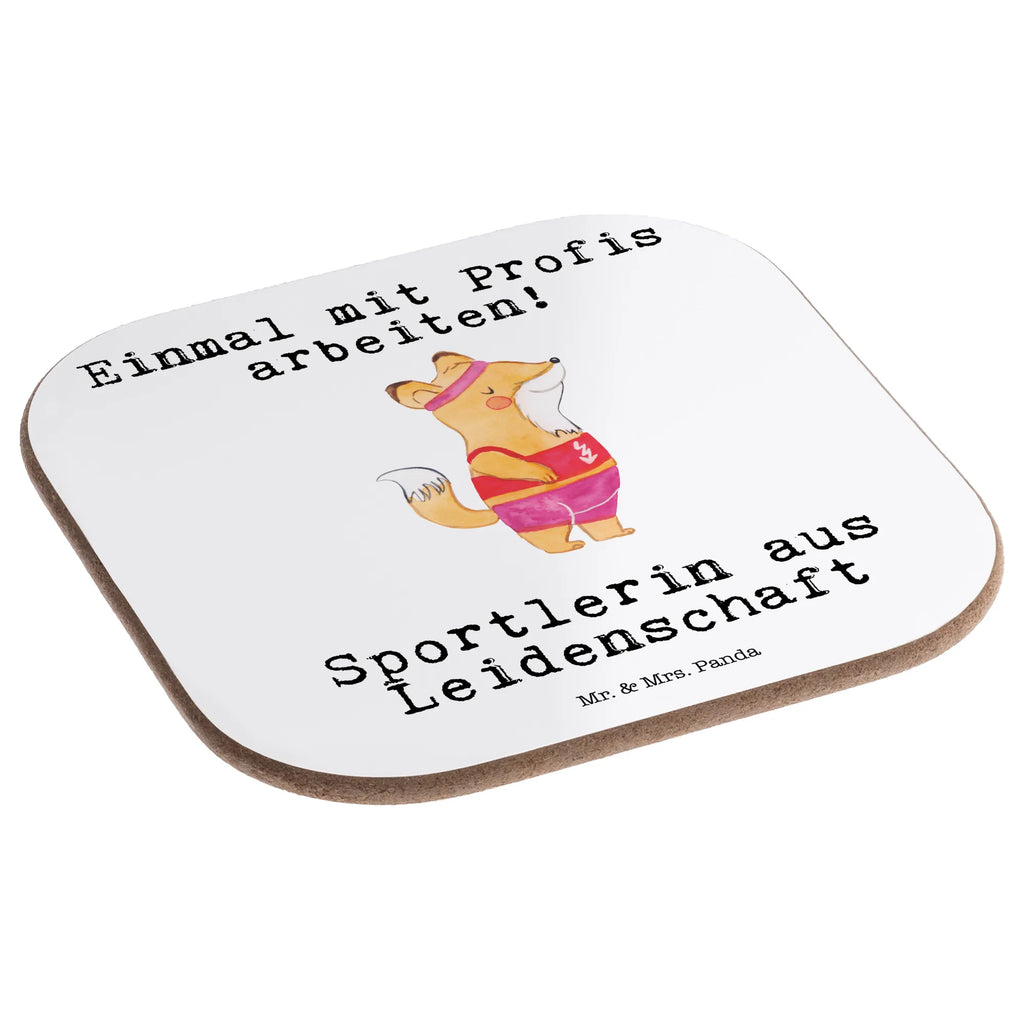 Square coaster female athlete Passion party, gifts, glass coasters, breakfast, presents, Coasters, gift, gift idea, best, farewell gift, passing exam, anniversary, retirement, promotion, job start, sayings, funny, profession