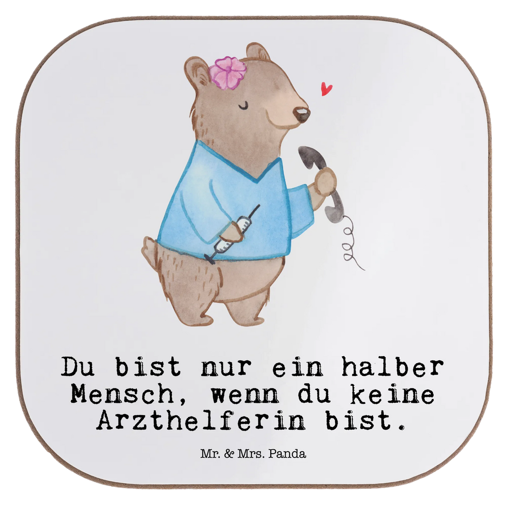 Square coaster medical assistant Heart breakfast, party, presents, Coasters, gift, gifts, glass coasters, gift idea, best, farewell gift, passing exam, anniversary, retirement, promotion, job start, sayings, funny, profession