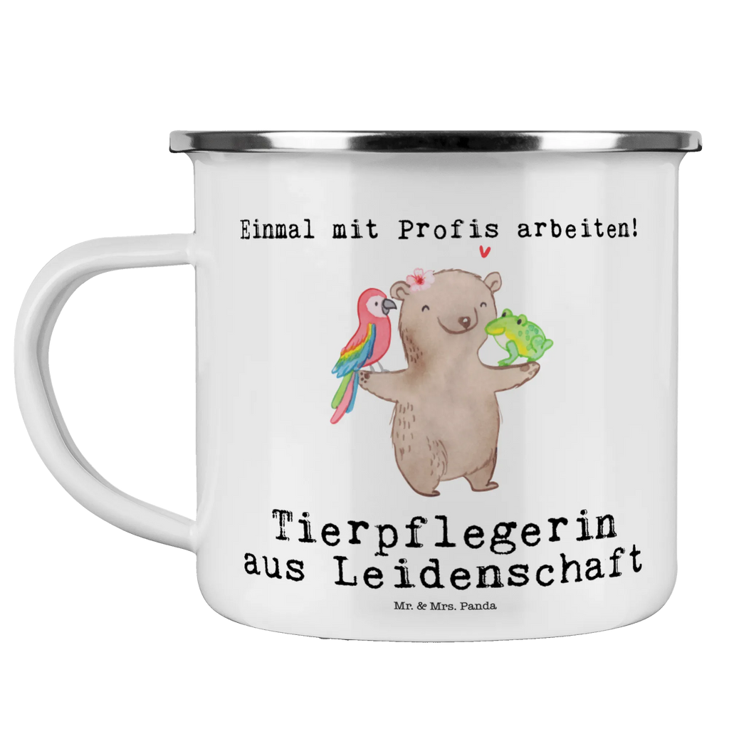 Camping Emaille Tasse Tierpflegerin aus Leidenschaft wandertasse, Campingbecher, Emaille Becher, Blechtasse, wanderbecher, Tasse Emaille, Becher, Teebecher, becher emaille, metallbecher, Reisebecher, Emaille Tasse, Pott, emaillebecher, Tasse, Kaffeebecher, blechbecher, Kaffeetasse, Metalltasse, Teetasse, reisetasse, Campingtasse, Trinkbecher, Emailletasse, Geschenk, Schenken, Jubiläum, Danke, Dankeschön, Beruf, Ausbildung, Abschied, Rente, Kollege, Kollegin, Arbeitskollege, Mitarbeiter, Firma