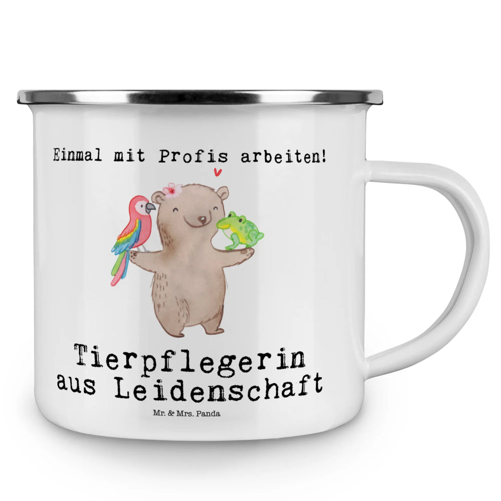 Camping Emaille Tasse Tierpflegerin aus Leidenschaft wandertasse, Campingbecher, Emaille Becher, Blechtasse, wanderbecher, Tasse Emaille, Becher, Teebecher, becher emaille, metallbecher, Reisebecher, Emaille Tasse, Pott, emaillebecher, Tasse, Kaffeebecher, blechbecher, Kaffeetasse, Metalltasse, Teetasse, reisetasse, Campingtasse, Trinkbecher, Emailletasse, Geschenk, Schenken, Jubiläum, Danke, Dankeschön, Beruf, Ausbildung, Abschied, Rente, Kollege, Kollegin, Arbeitskollege, Mitarbeiter, Firma