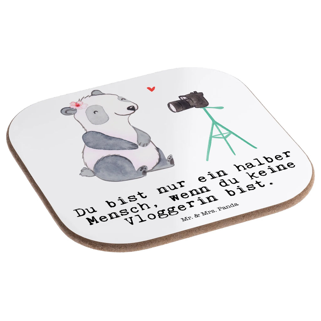 Square coaster Vlogger Heart presents, Coasters, gift, party, glass coasters, gifts, breakfast, gift idea, best, farewell gift, passing exam, anniversary, retirement, promotion, job start, sayings, funny, profession