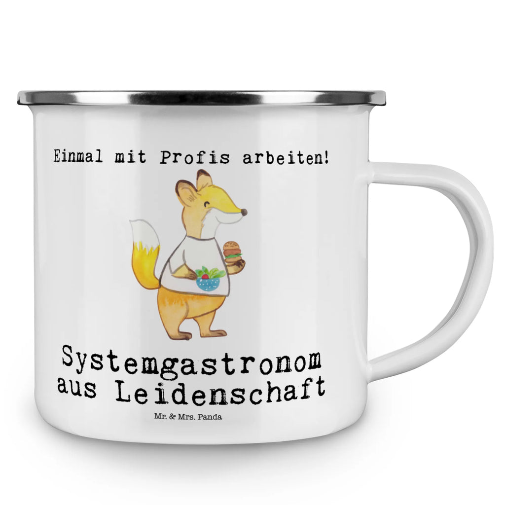 Kempingowy kubek emaliowany Systemowy gastronom pasja Zawód, Wykształcenie, Jubileusz, Pożegnanie, Emerytura, Kolega, Koleżanka, Prezent, Dawać, Pracownik, Współpracownik, Firma, Dziękuję, Dziękuję bardzo