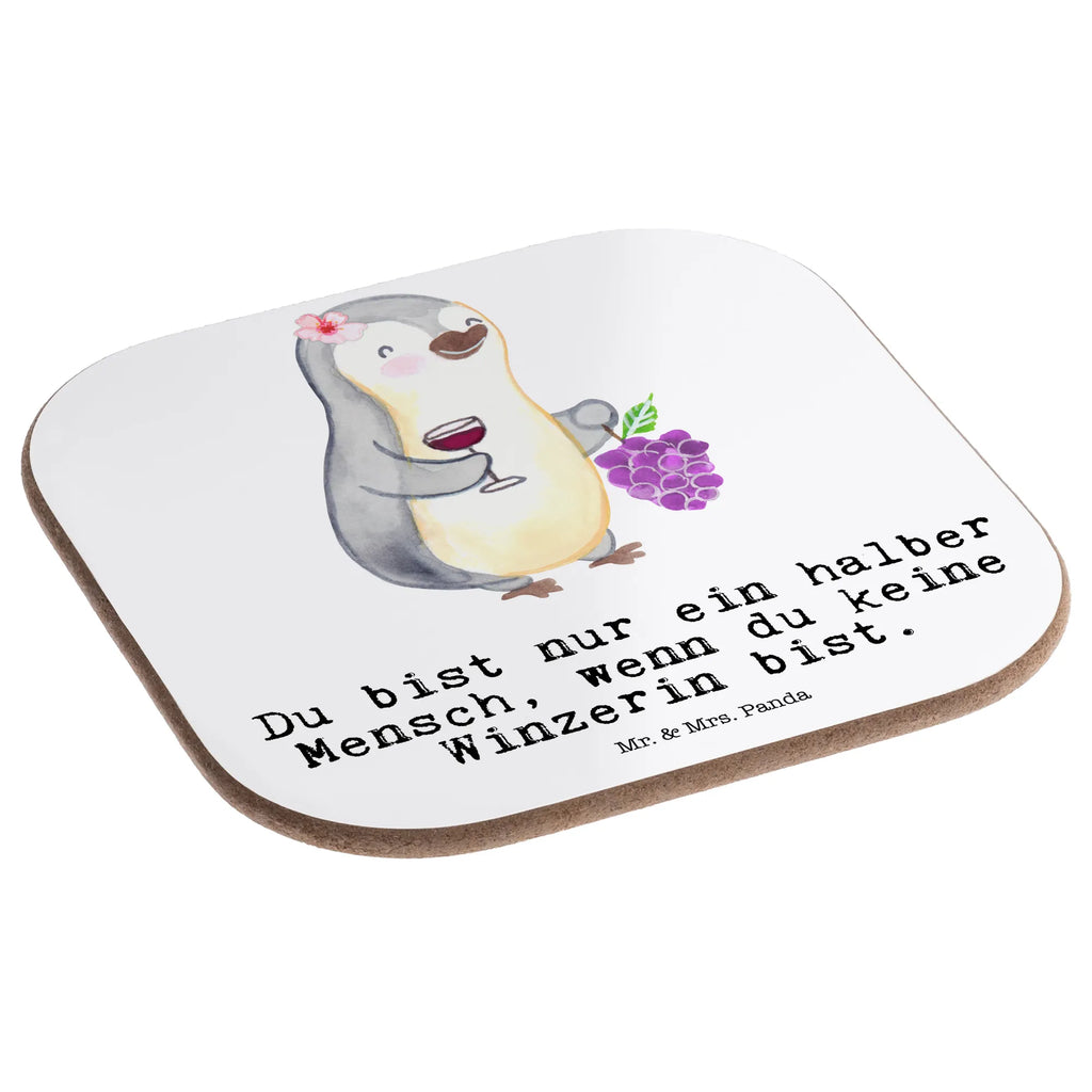 Square coaster female winemaker Heart presents, Coasters, breakfast, party, gifts, gift, glass coasters, gift idea, best, farewell gift, passing exam, anniversary, retirement, promotion, job start, sayings, funny, profession