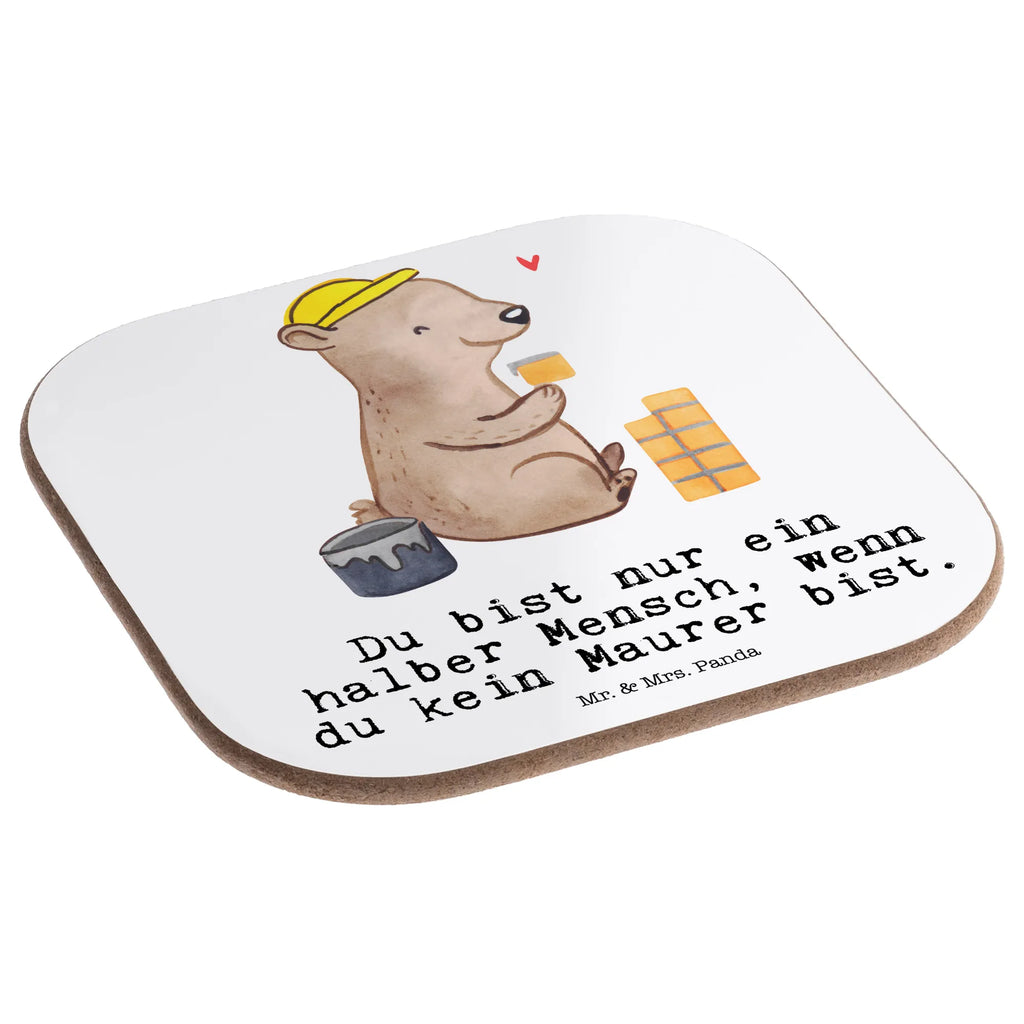 Square coaster bricklayer heart breakfast, gifts, party, glass coasters, Coasters, gift, presents, gift idea, best, farewell gift, passing exam, anniversary, retirement, promotion, job start, sayings, funny, profession