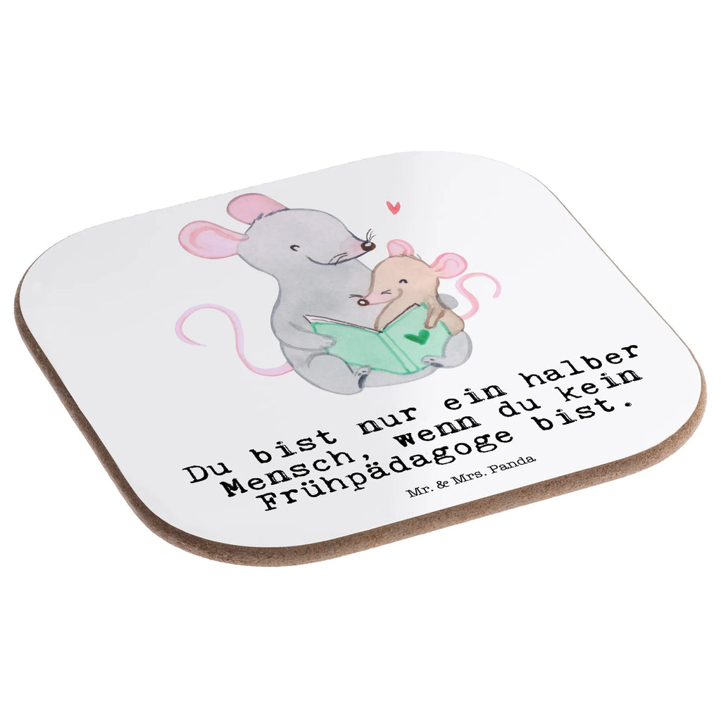 Square coaster early childhood educator heart glass coasters, party, presents, breakfast, gift, Coasters, gifts, gift idea, best, farewell gift, passing exam, anniversary, retirement, promotion, job start, sayings, funny, profession