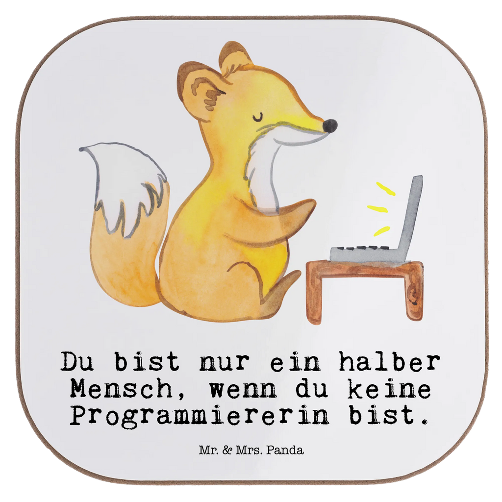 Square coaster Programmer Heart breakfast, glass coasters, Coasters, presents, gifts, gift, party, gift idea, best, farewell gift, passing exam, anniversary, retirement, promotion, job start, sayings, funny, profession