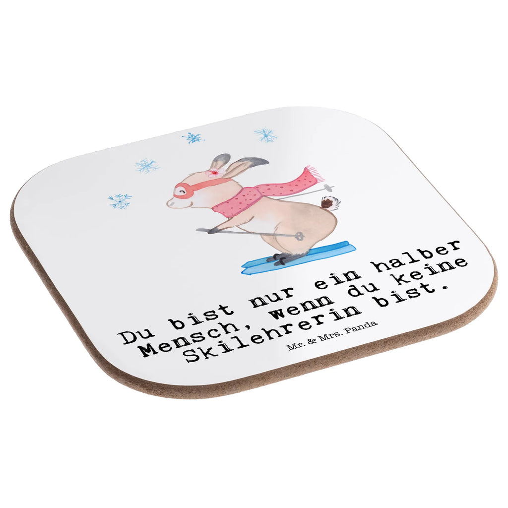 Square coaster ski instructor Heart Coasters, breakfast, gift, presents, gifts, party, glass coasters, gift idea, best, farewell gift, passing exam, anniversary, retirement, promotion, job start, sayings, funny, profession