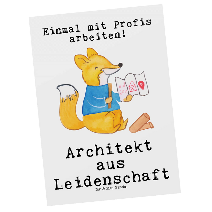Postkarte Architekt Leidenschaft