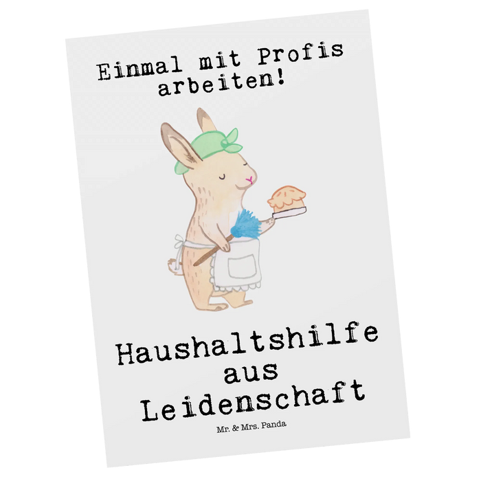 Postkarte Haushaltshilfe Leidenschaft