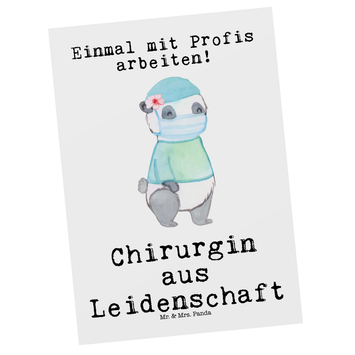 Postkarte Chirurgin Leidenschaft