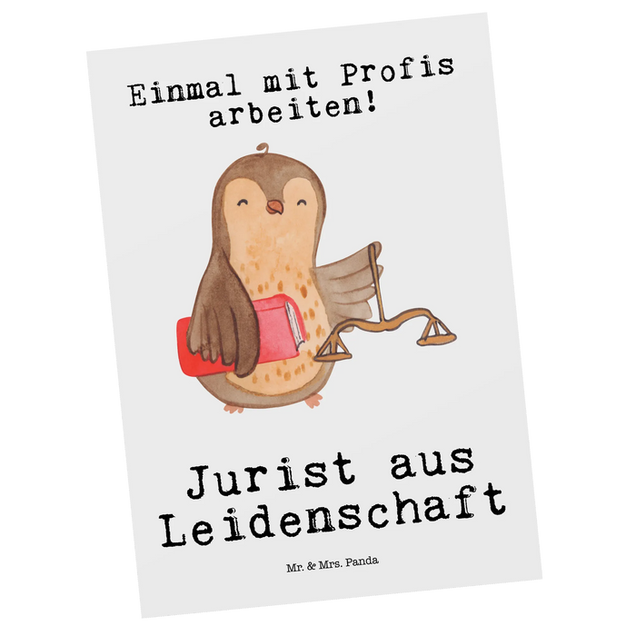 Postkarte Jurist Leidenschaft