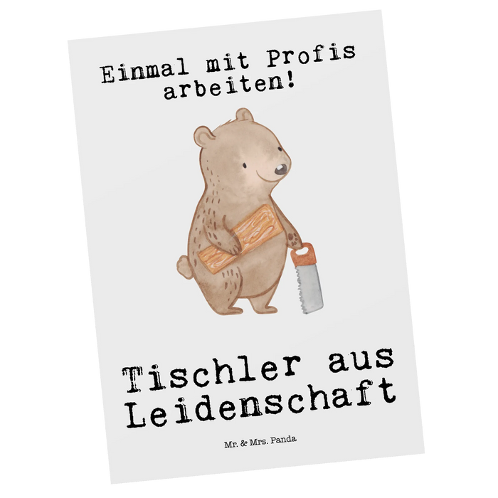 Postkarte Tischler Leidenschaft