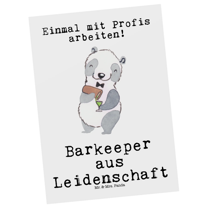 Postkarte Barkeeper Leidenschaft