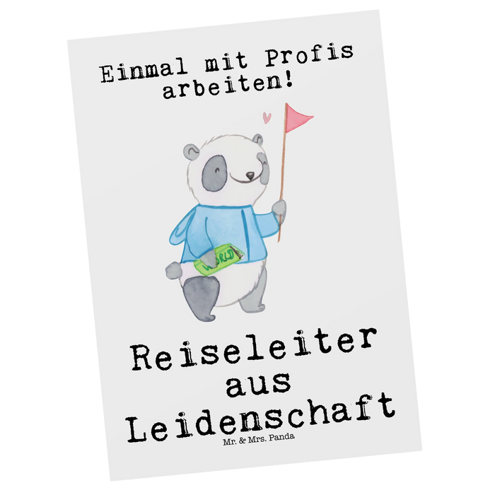 Postkarte Reiseleiter Leidenschaft