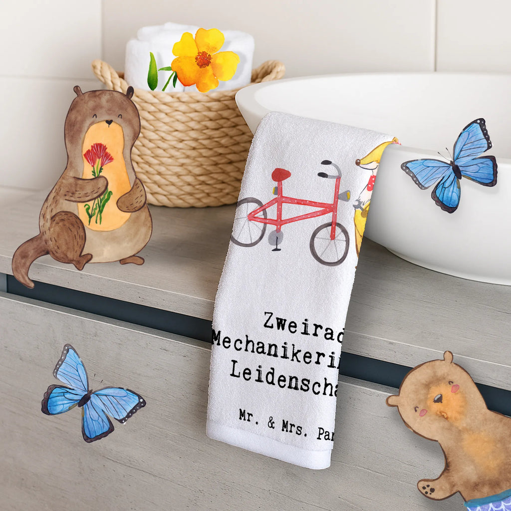 Guest towel Bicycle Mechanic Passion towel, 50 x 30, guest towels, hand towels, Guest towel, gift, gift idea, best, farewell gift, passing exam, anniversary, retirement, promotion, job start, sayings, funny, profession