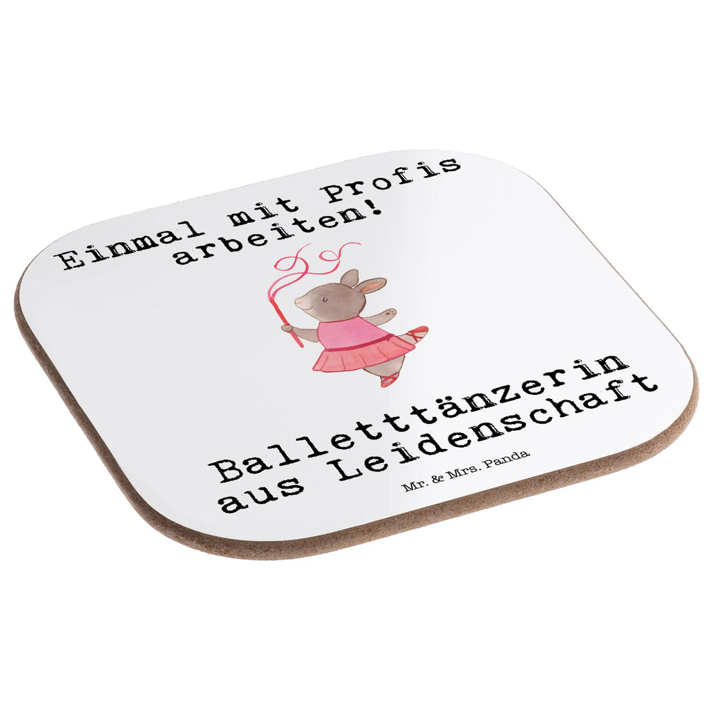 Square coaster ballerina Passion breakfast, party, gift, glass coasters, Coasters, gifts, presents, gift idea, best, farewell gift, passing exam, anniversary, retirement, promotion, job start, sayings, funny, profession