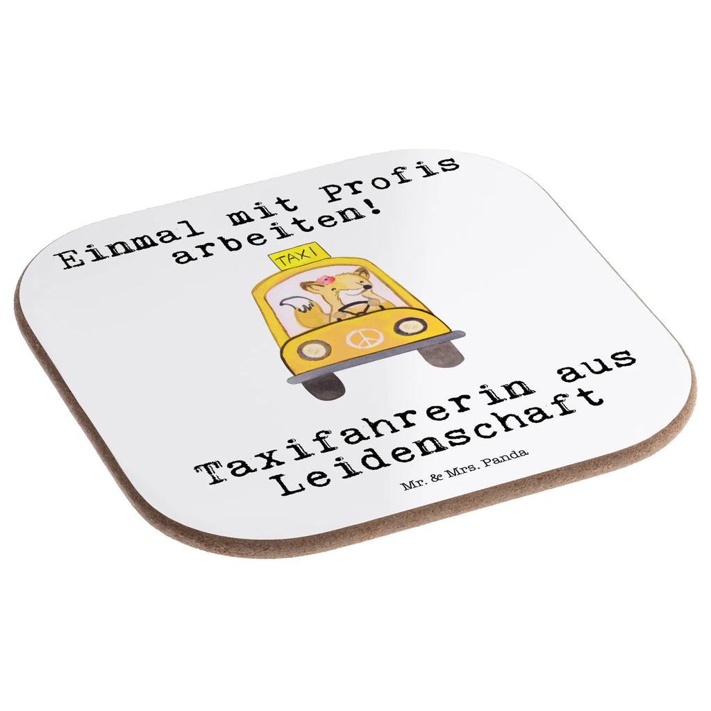 Square coaster Taxi driver Passion party, gift, breakfast, glass coasters, Coasters, presents, gifts, gift idea, best, farewell gift, passing exam, anniversary, retirement, promotion, job start, sayings, funny, profession