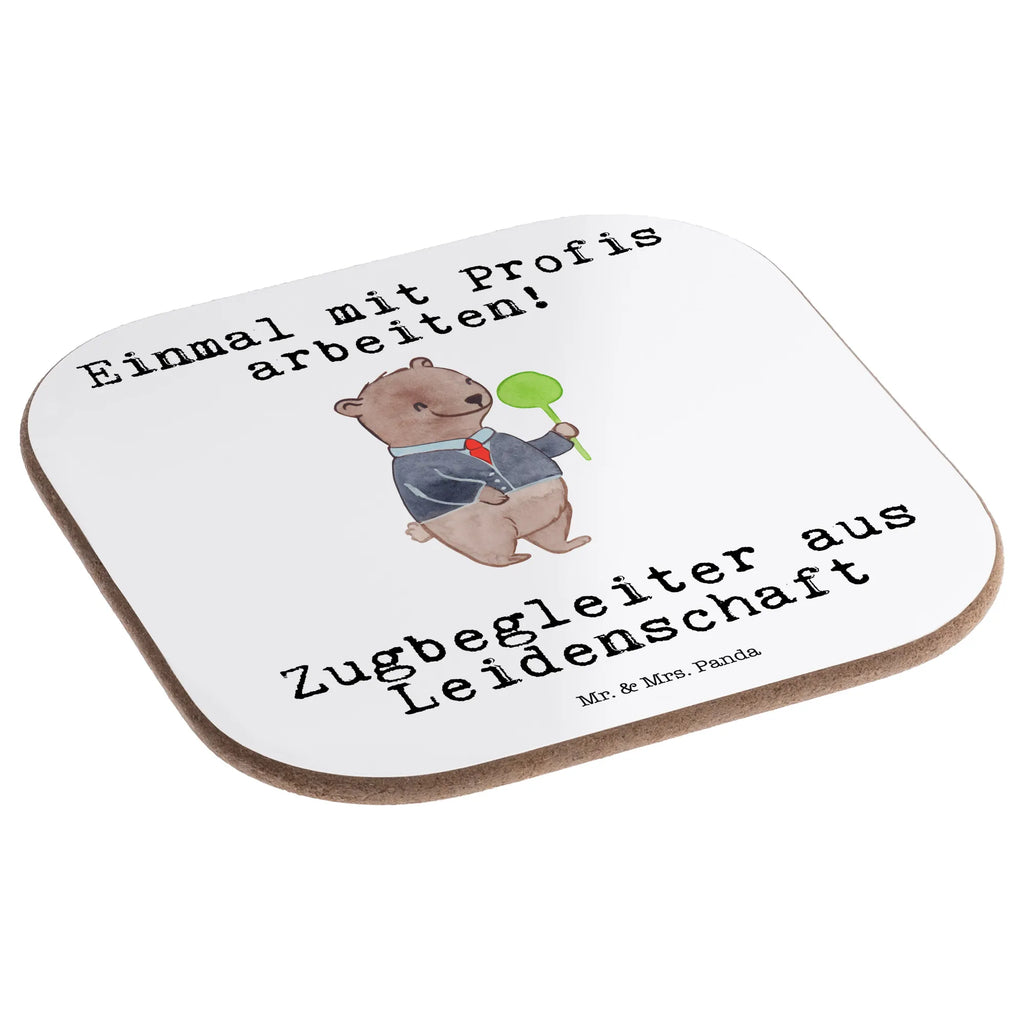 Square coaster Train attendant Passion gift, party, breakfast, glass coasters, Coasters, gifts, presents, gift idea, best, farewell gift, passing exam, anniversary, retirement, promotion, job start, sayings, funny, profession
