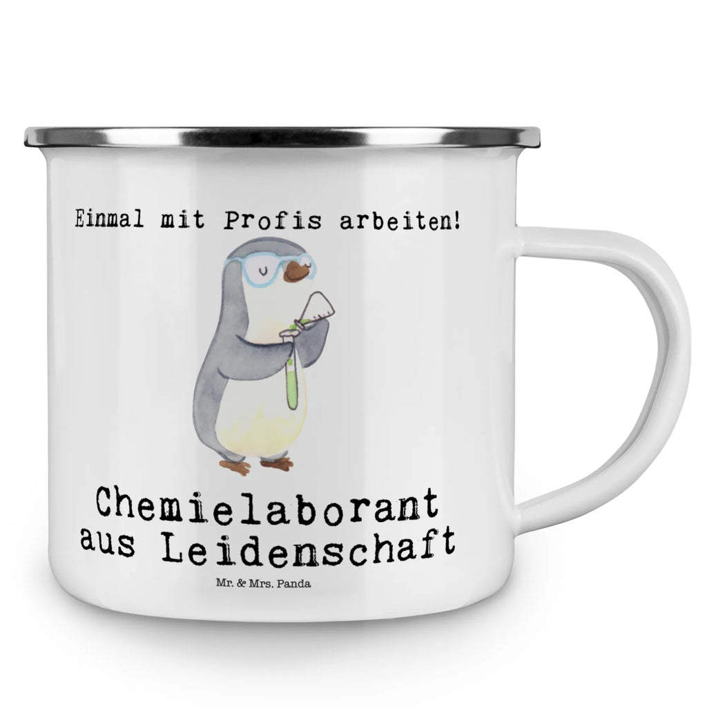 Kempingowy kubek emaliowany laborant chemiczny Pasja Zawód, Wykształcenie, Jubileusz, Pożegnanie, Emerytura, Kolega, Koleżanka, Prezent, Dawać, Pracownik, Współpracownik, Firma, Dziękuję, Dziękuję bardzo