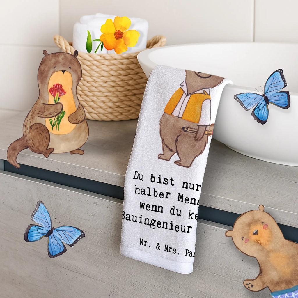 Guest towel civil engineer Heart guest towels, towel, 50 x 30, Guest towel, hand towels, gift, gift idea, best, farewell gift, passing exam, anniversary, retirement, promotion, job start, sayings, funny, profession