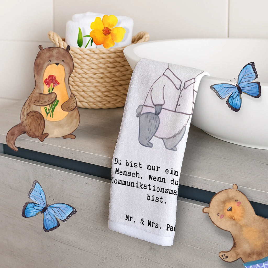 Guest towel Communications Manager Heart 50 x 30, guest towels, hand towels, Guest towel, towel, gift, gift idea, best, farewell gift, passing exam, anniversary, retirement, promotion, job start, sayings, funny, profession