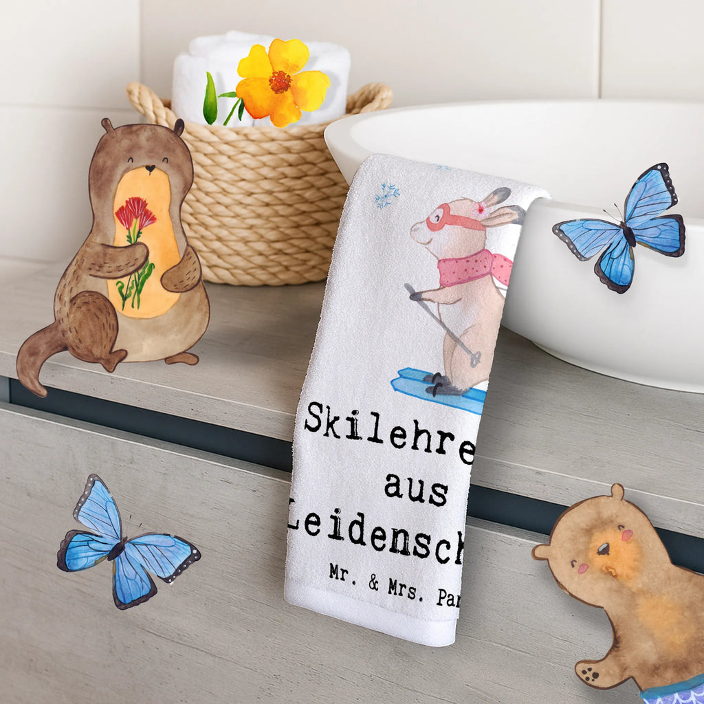 Guest towel female ski instructor Passion towel, guest towels, 50 x 30, Guest towel, hand towels, gift, gift idea, best, farewell gift, passing exam, anniversary, retirement, promotion, job start, sayings, funny, profession