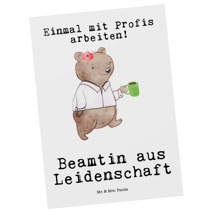 Postkarte Beamtin Leidenschaft