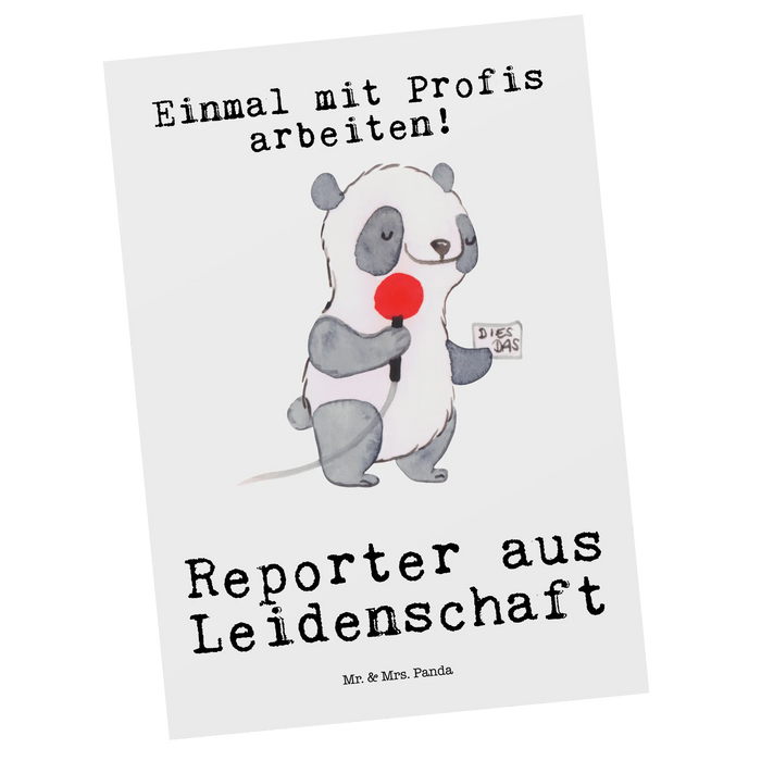 Postkarte Reporter Leidenschaft
