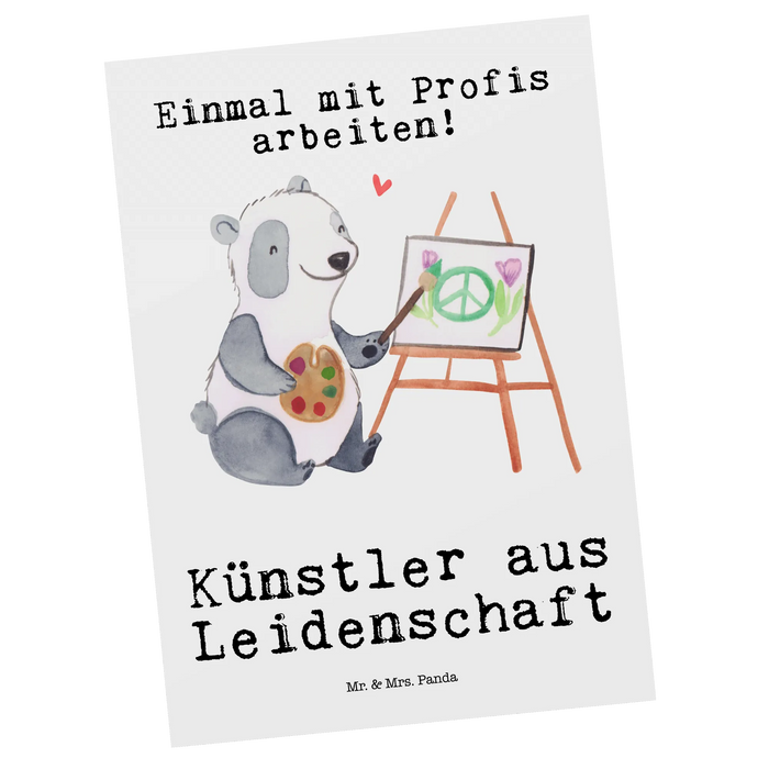 Postkarte Künstler Leidenschaft